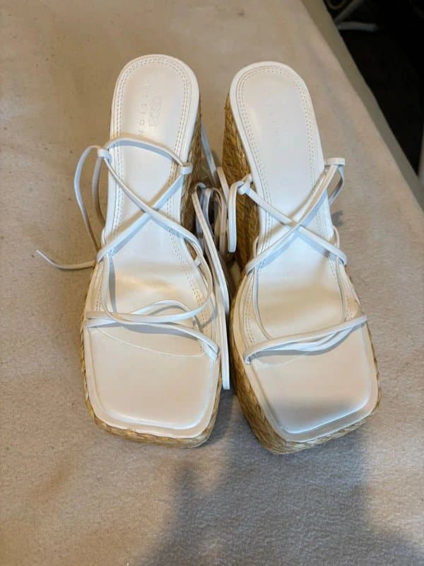 ASOS Asos White Tie-up Wedges