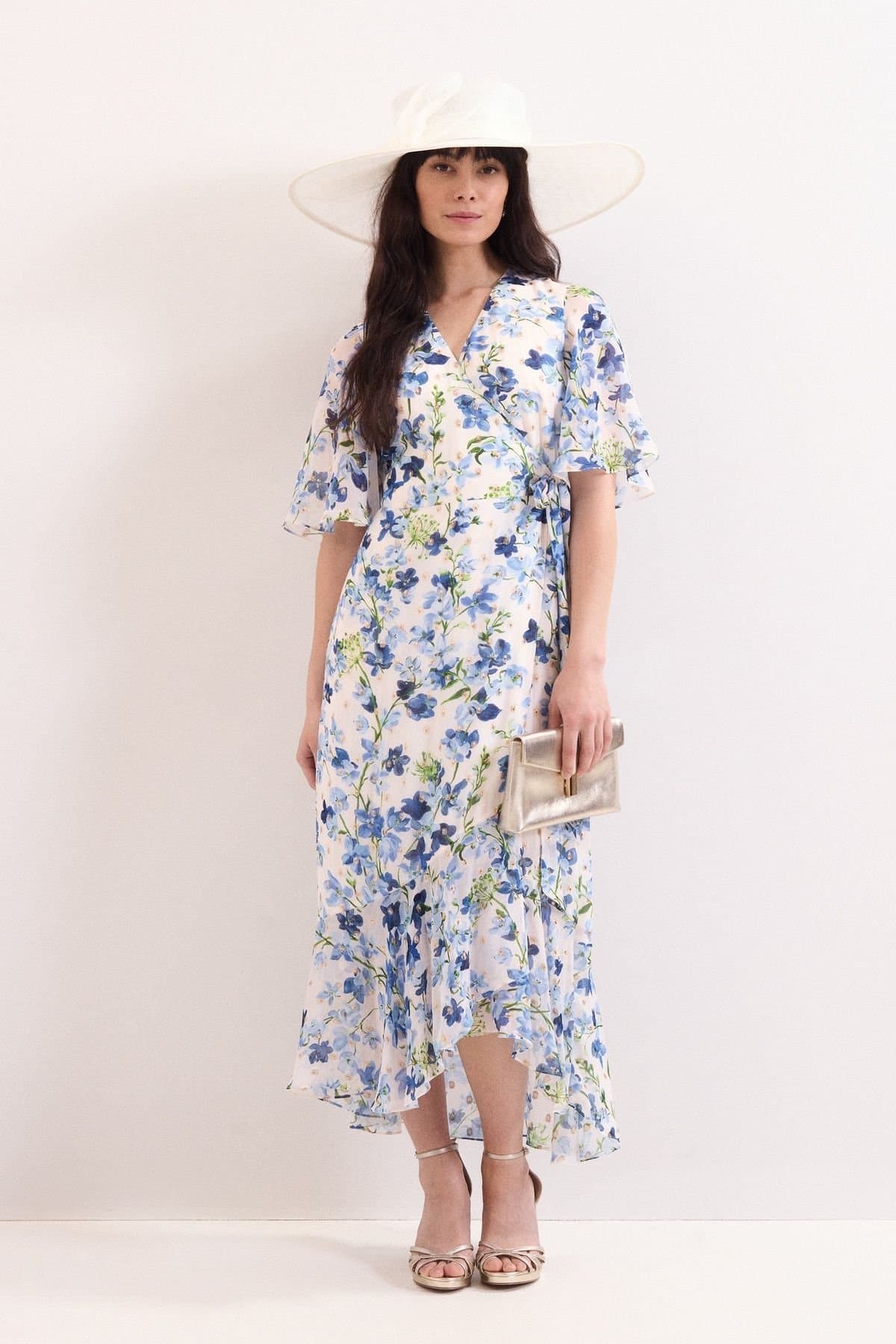 Phase Eight Phase Eight Women's Juliette Floral Midi Dress in Ivory