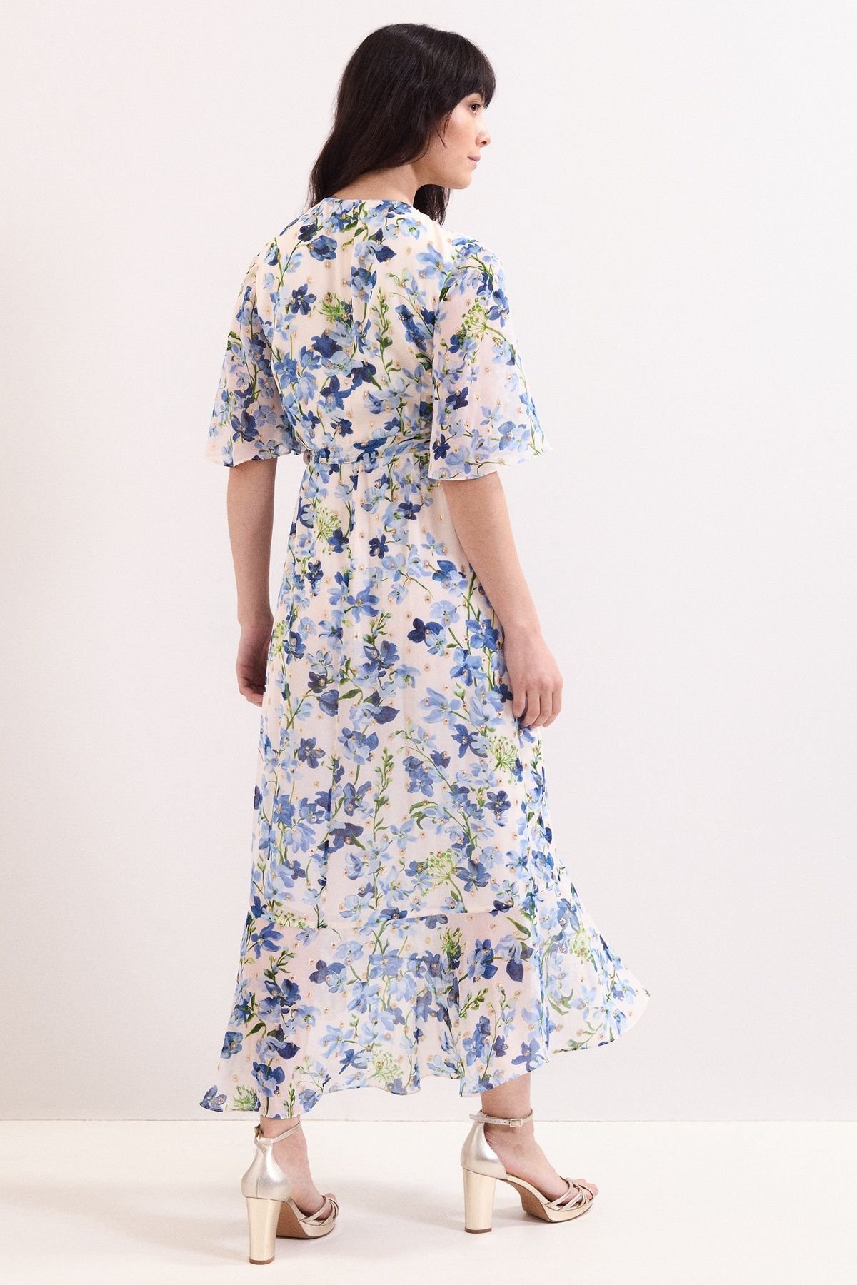 Phase Eight Phase Eight Women's Juliette Floral Midi Dress in Ivory - 4