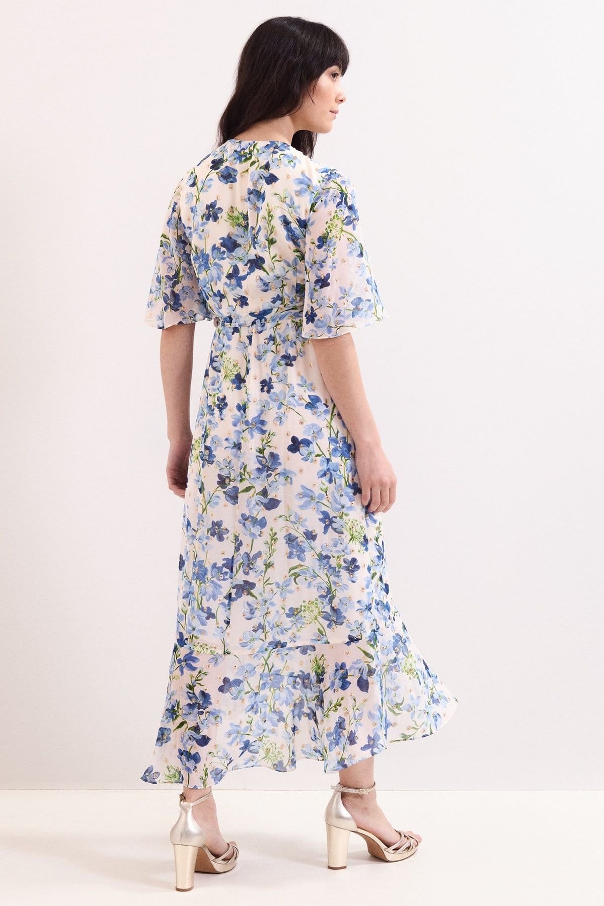 Phase Eight Phase Eight Women's Juliette Floral Midi Dress in Ivory - 4