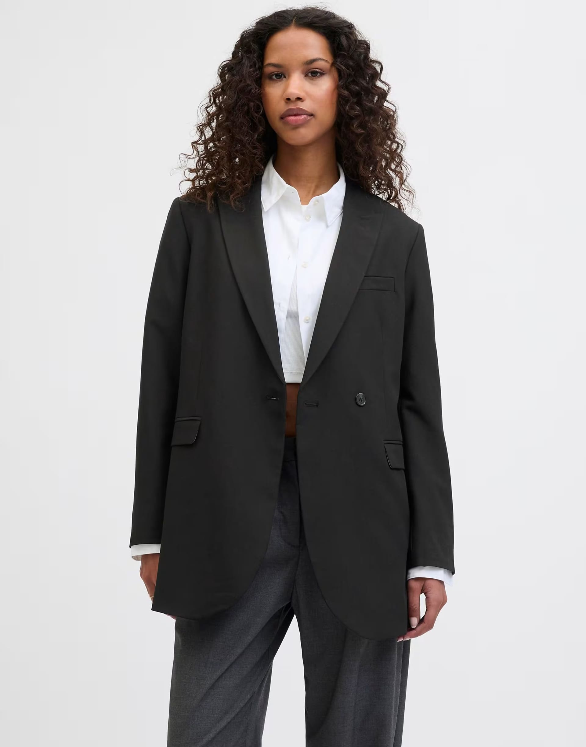 ASOS Black Double-Breasted Blazer