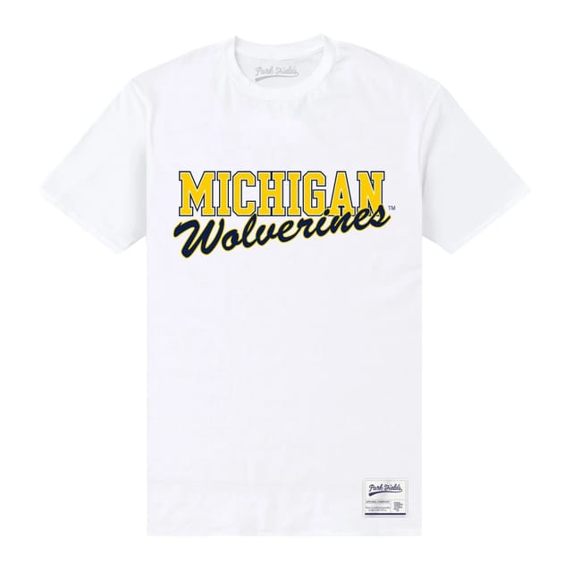Michigan Wolverines Michigan Wolverines Men's Text T-Shirt in White - 2