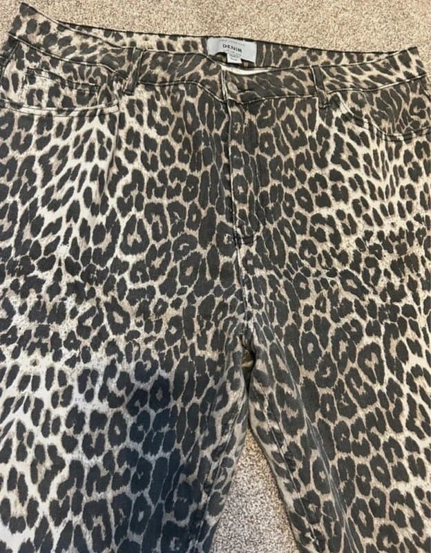 New Look Newlook denim leopard jeans