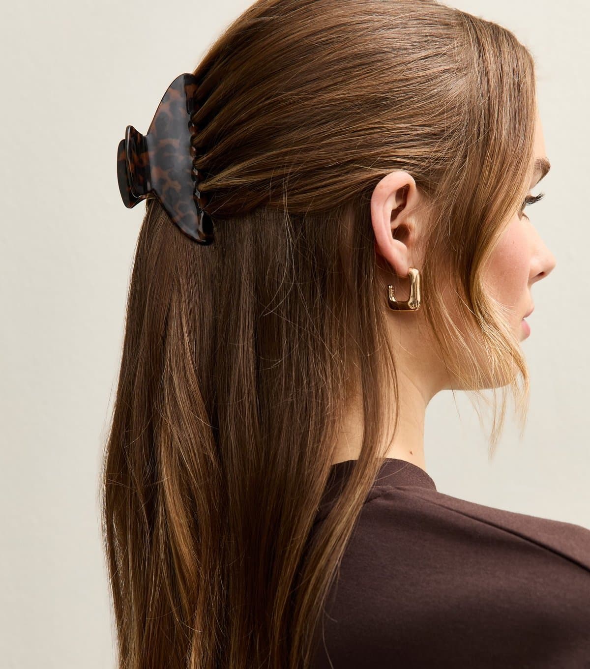 New Look Brown Curved Tortoiseshell Hair Clip New Look