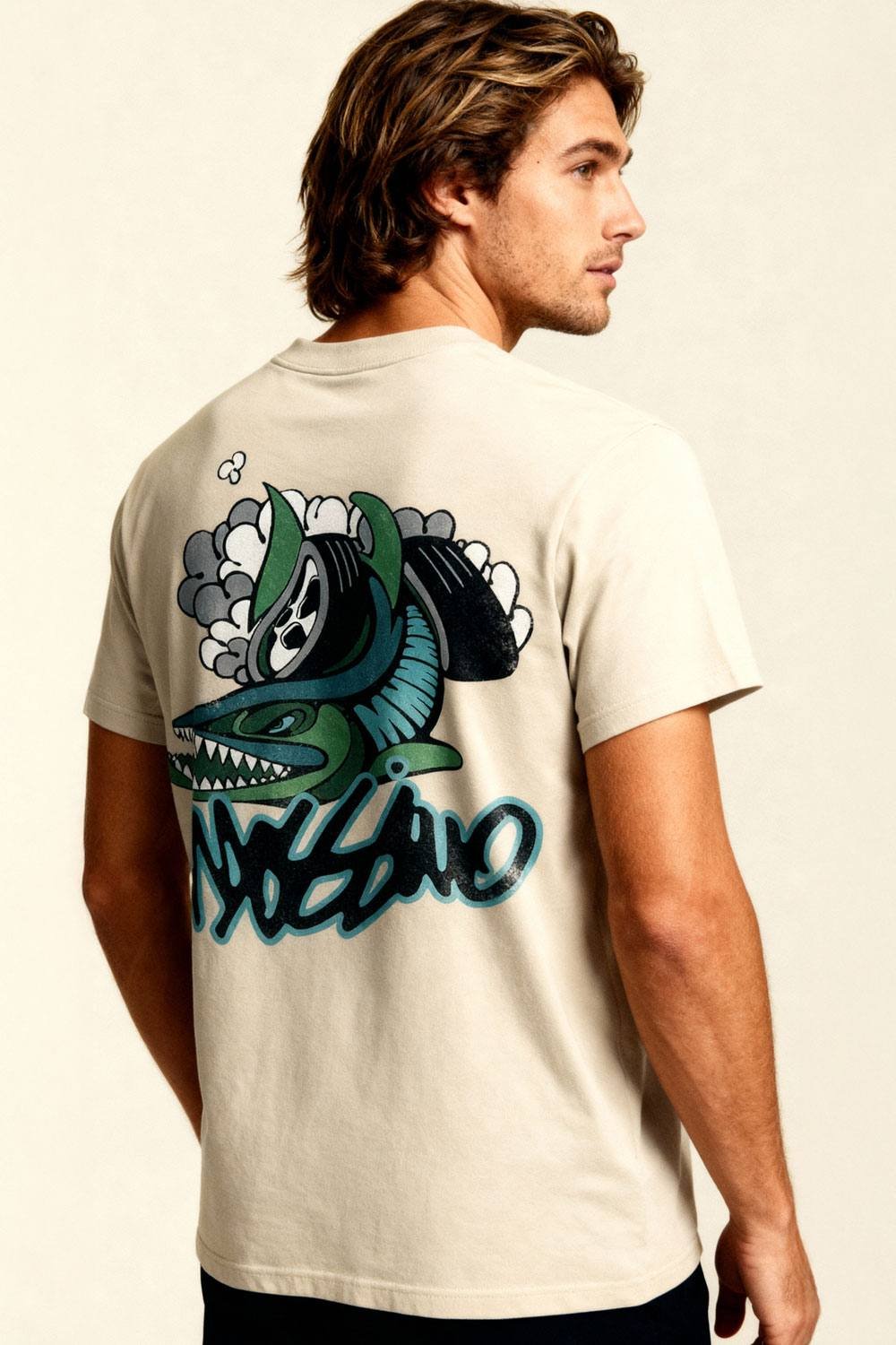 Mossimo Mossimo Men's Fishing Trip T-Shirt in Natural - 2