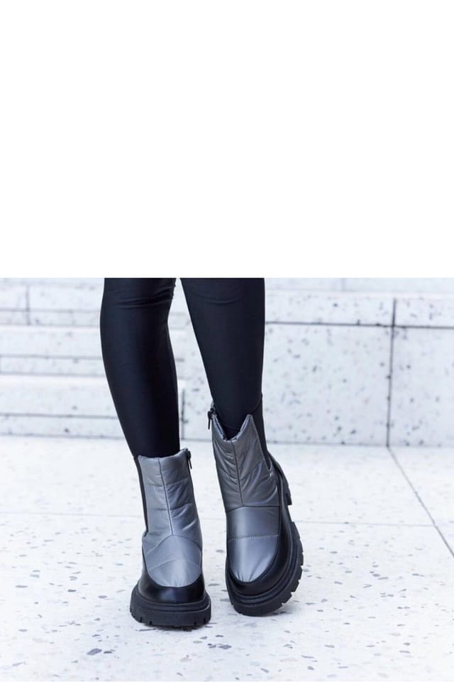 Love Lace Love Lace Women's Galvanis Insulated Snow Boots with Zipper Easy On Off-Warm in Grey - 3