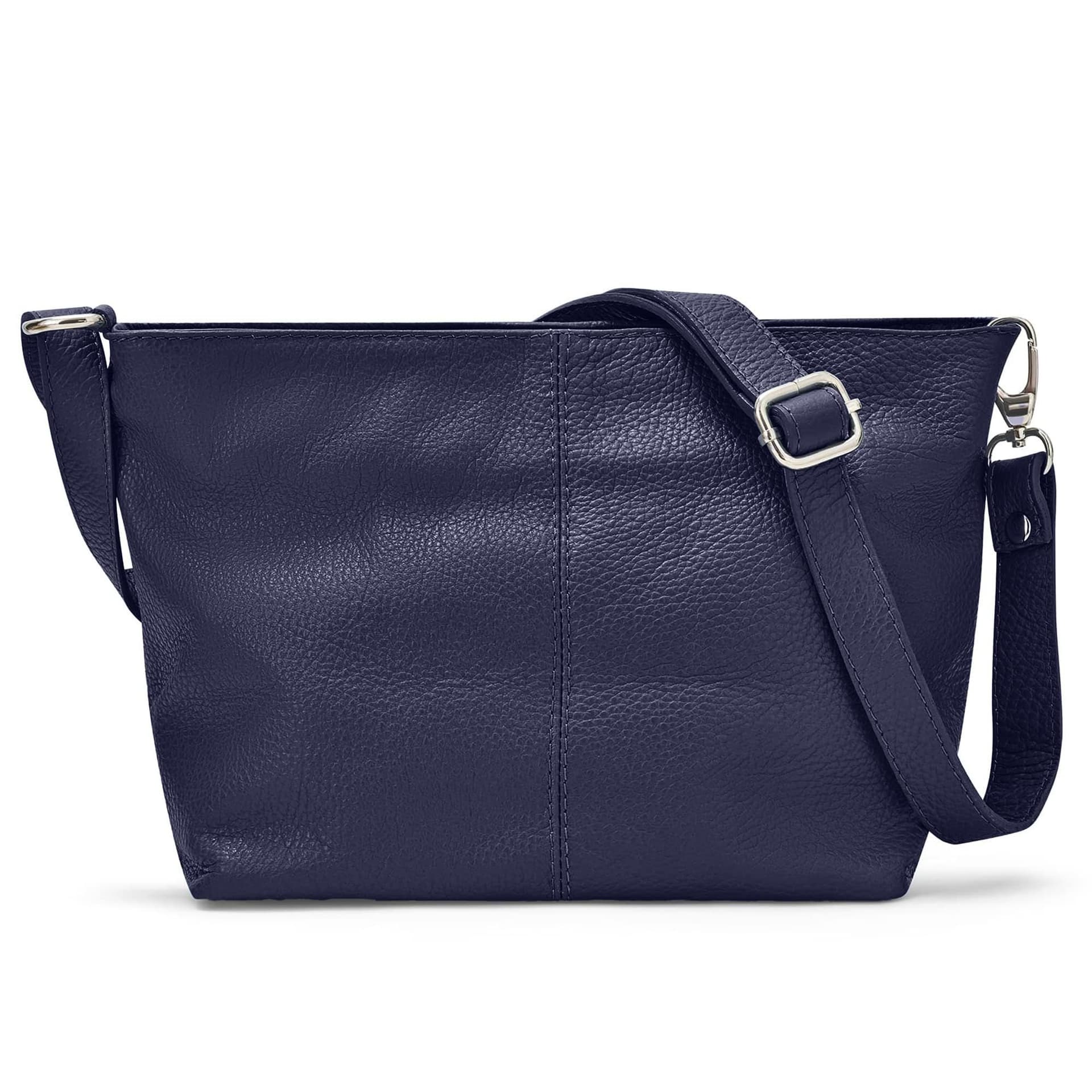 Woodland Leathers Woodland Leathers Women's Genuine Italian Leather Handbag Shoulder Bag in Navy