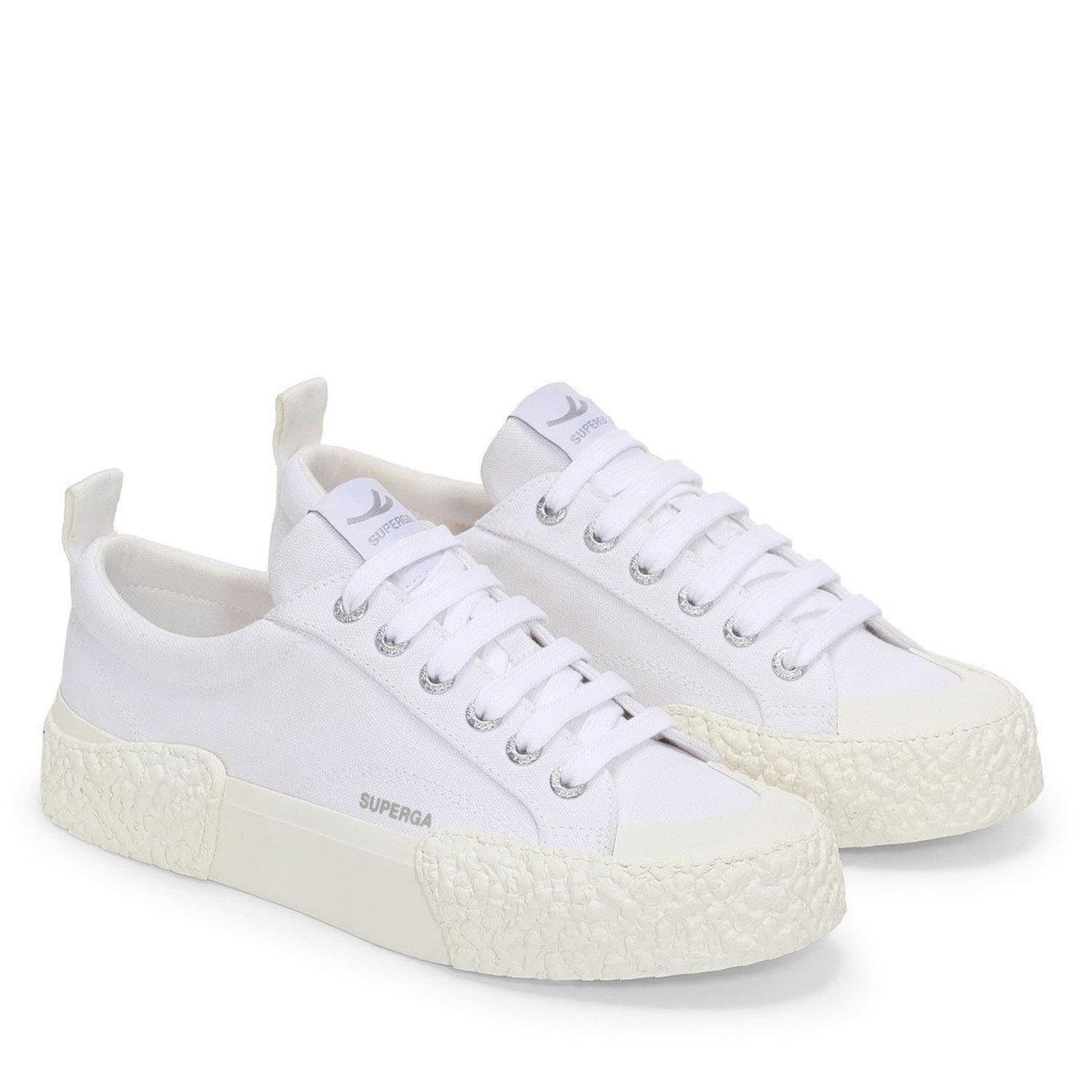 Superga Superga Men's 2660 Stripe Big Bumpers Trainers in White