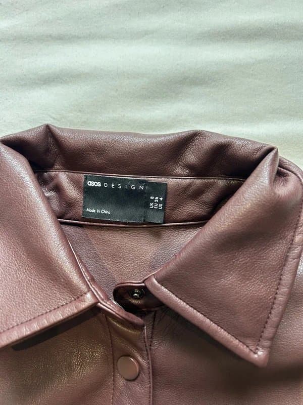 ASOS Burgundy leather co ord
