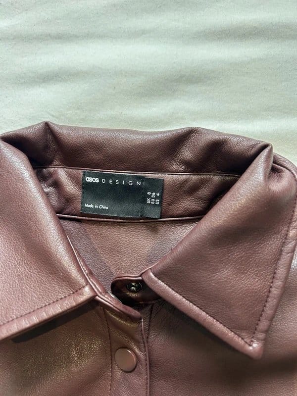 ASOS Burgundy leather co ord - 1