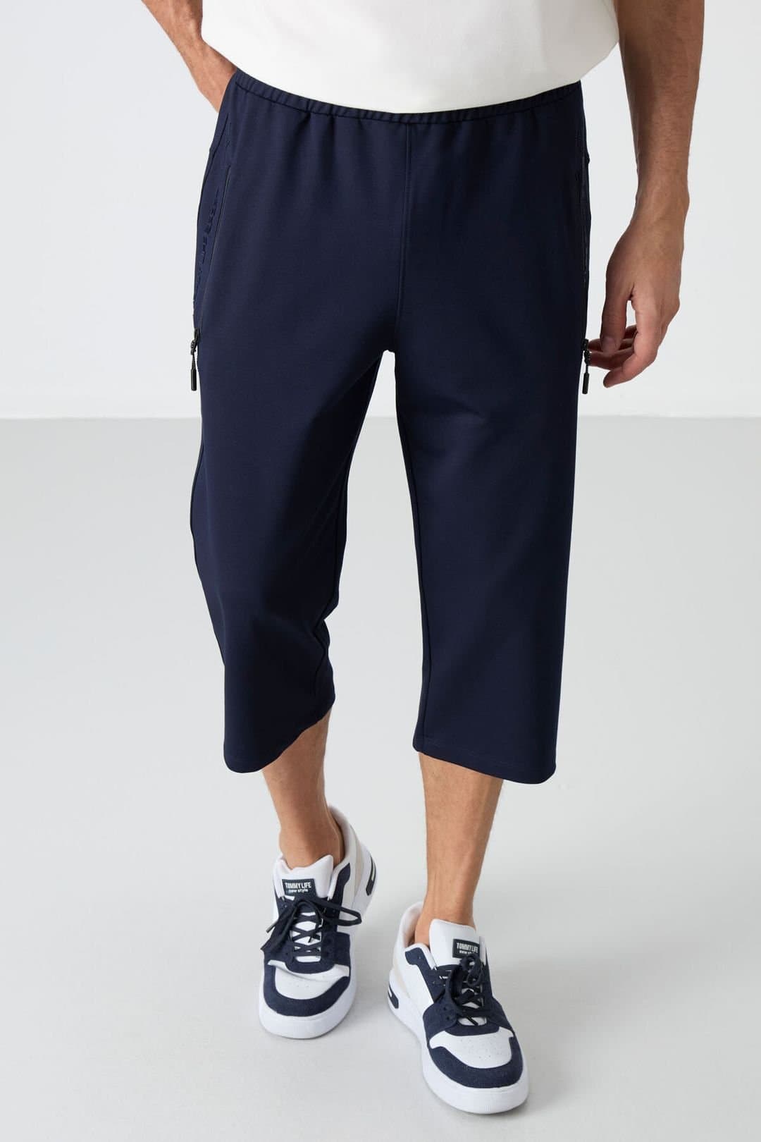 Tommy Life Tommy Life Men's Capri Cycling Shorts in Midnight