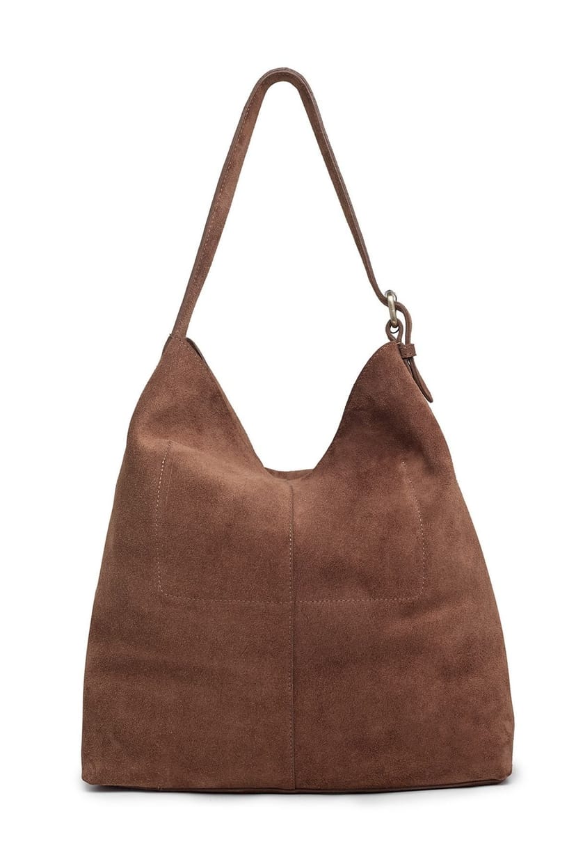 Celtic & Co Celtic & Co Women's Suede Slouchy Shoulder Bag in Chocolate - 1