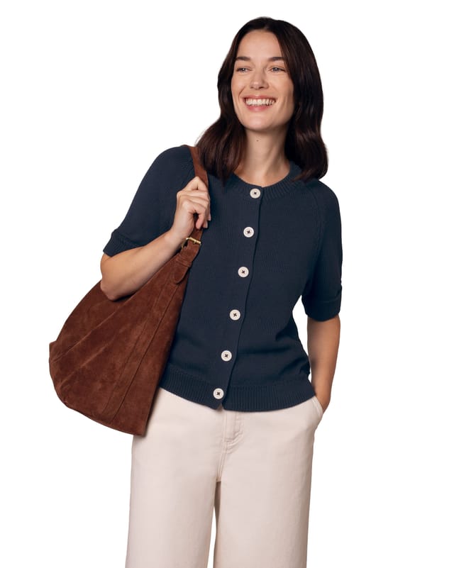 Celtic & Co Celtic & Co Women's Suede Slouchy Shoulder Bag in Chocolate - 2