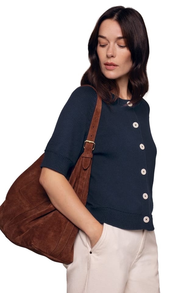 Celtic & Co Celtic & Co Women's Suede Slouchy Shoulder Bag in Chocolate - 3