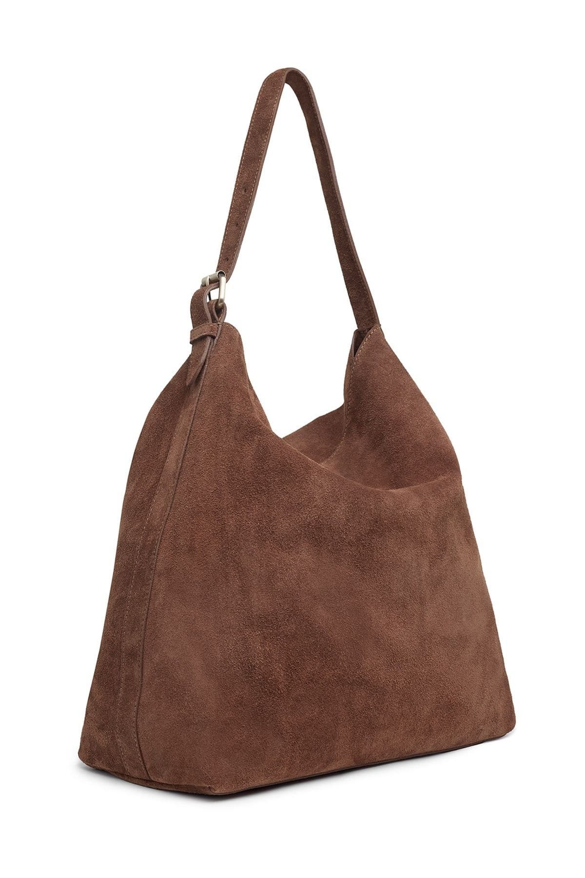 Celtic & Co Celtic & Co Women's Suede Slouchy Shoulder Bag in Chocolate - 4