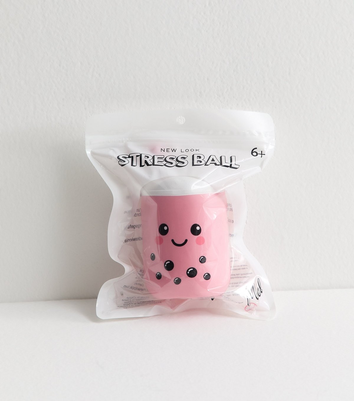 New Look Pink Boba Tea Foam Stress Ball New Look - 3
