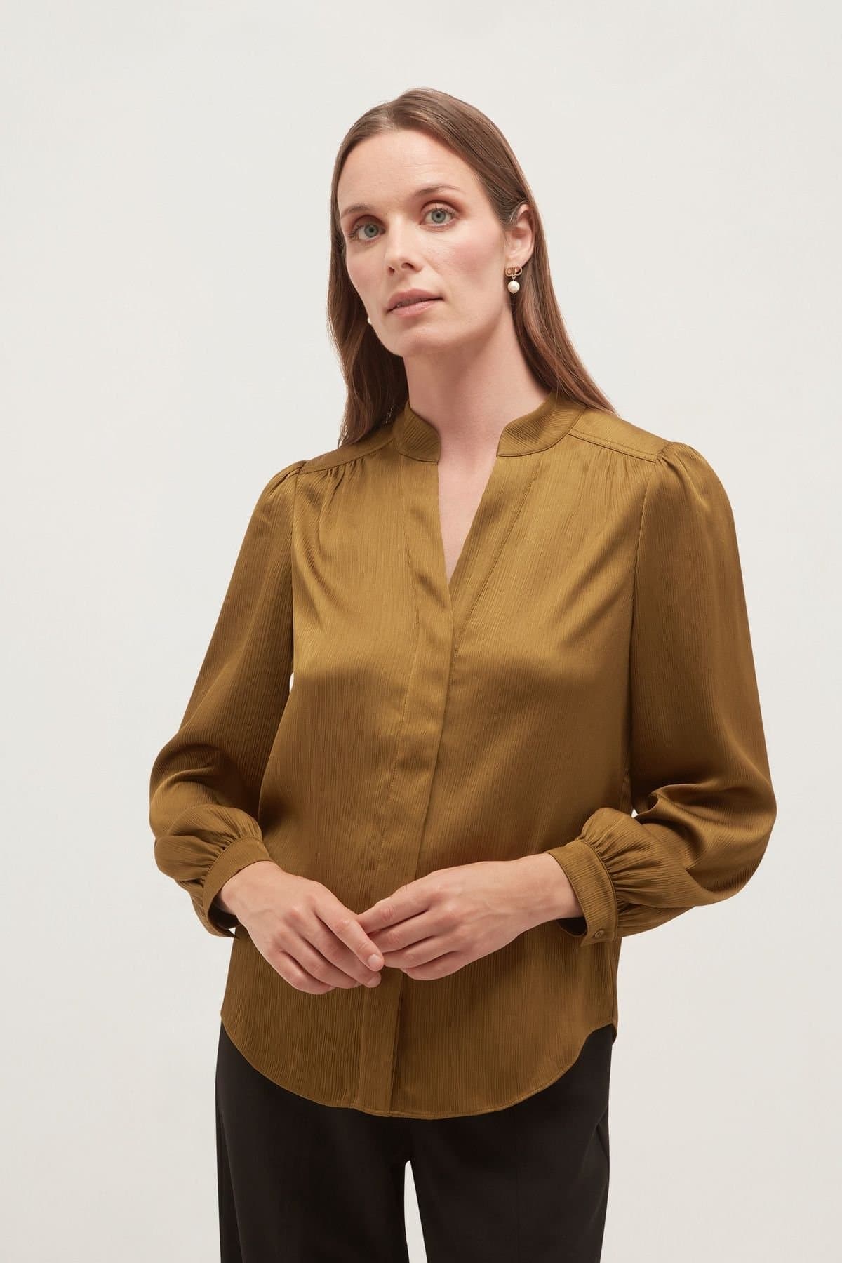 Hobbs London Hobbs London Women's Aubrey Blouse in Khaki