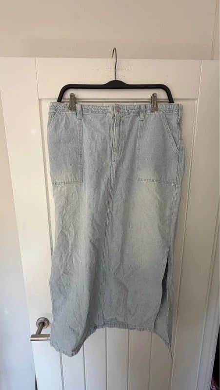 ASOS Design asos denim midi skirt