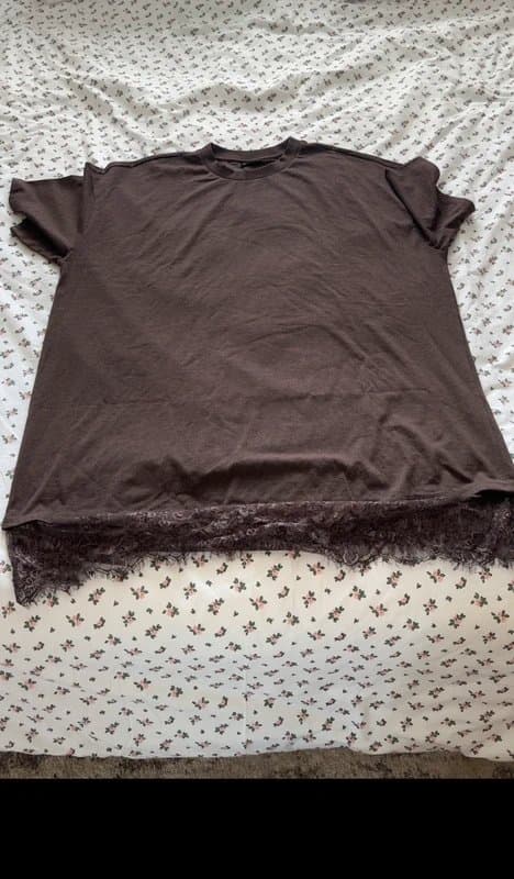 ASOS Design Brown lace top
