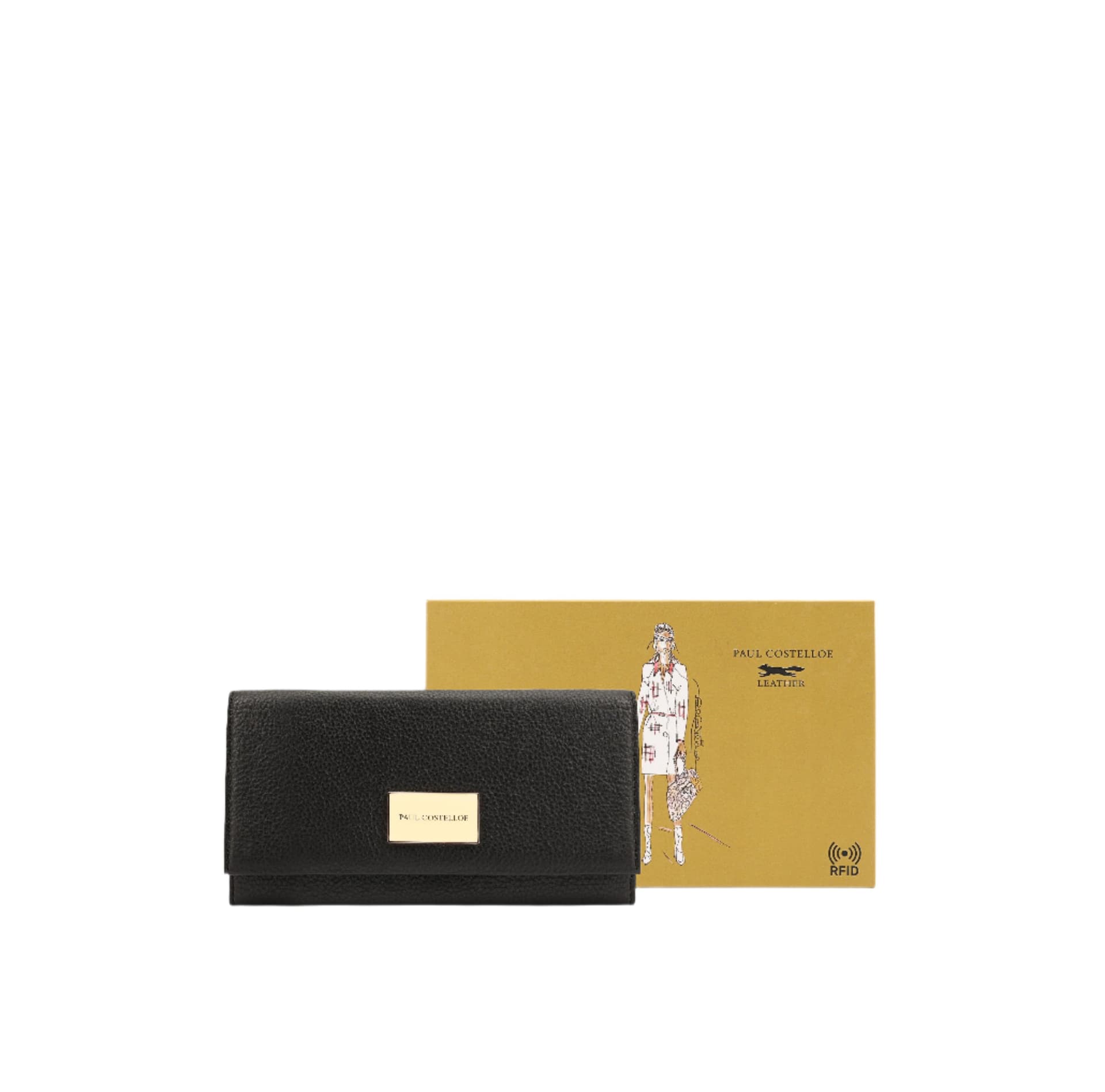 Paul Costelloe Paul Costelloe Women's Ellen Leather Purse in Jet Black