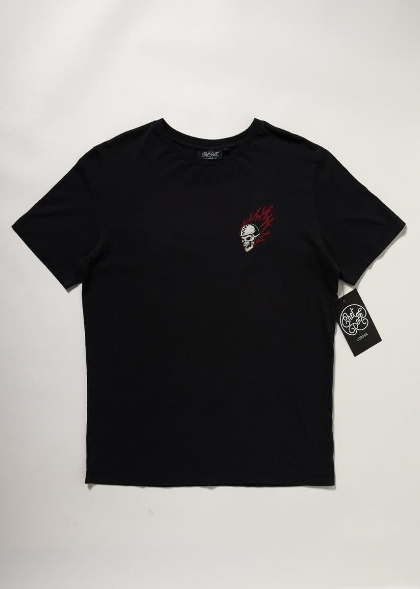 Chet Rock Chet Rock Men's Hot Rod Graphic Cotton T-Shirt Vintage Car Print in Black