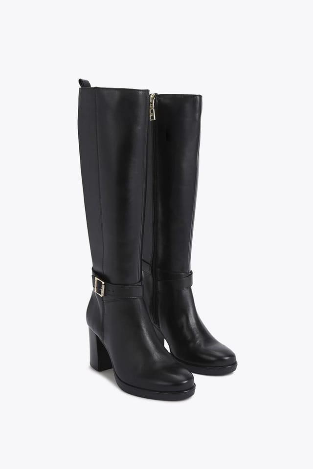 Carvela Carvela Women's 'Silver Knee Wide Fit' Leather Boots in Black - 2
