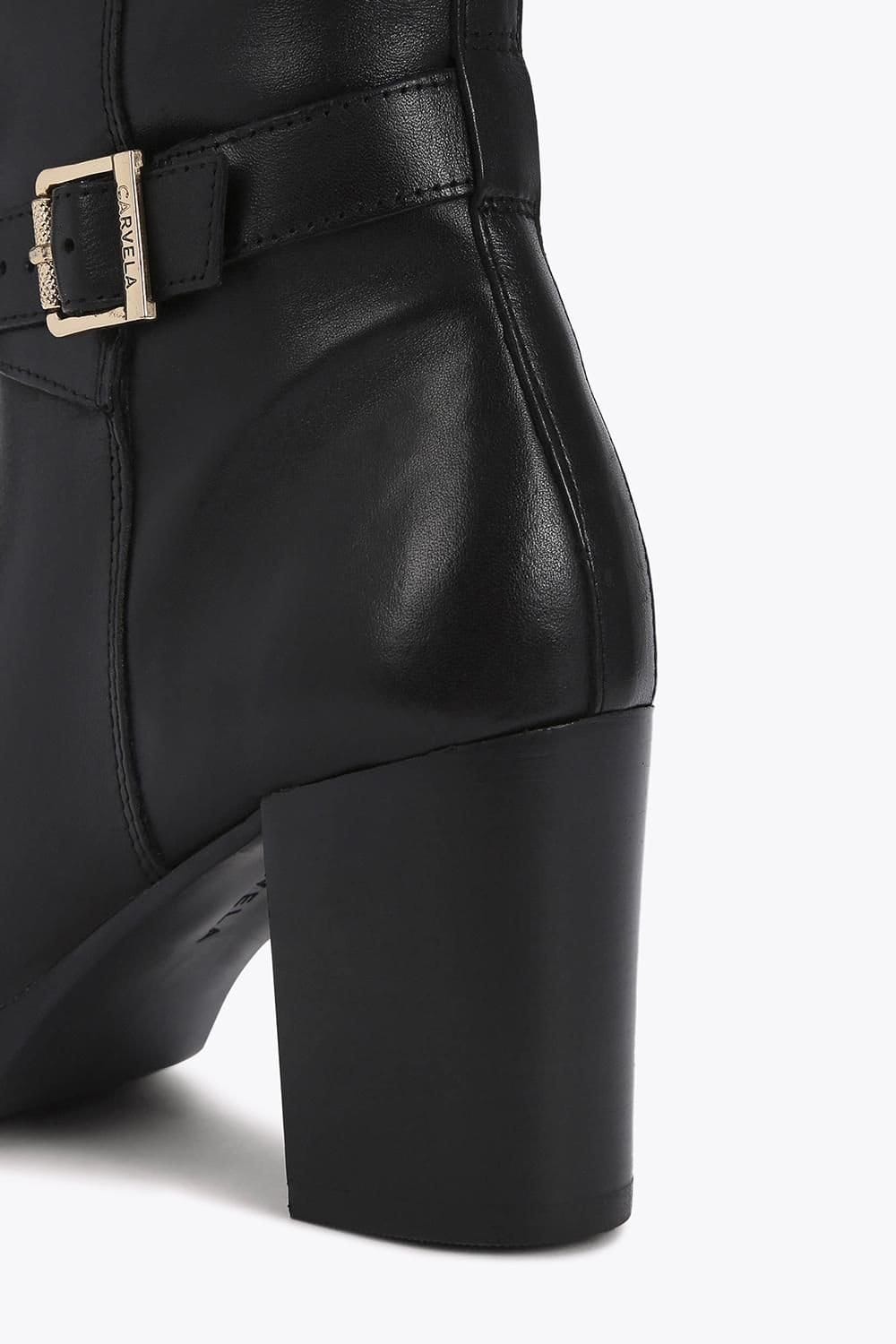 Carvela Carvela Women's 'Silver Knee Wide Fit' Leather Boots in Black - 4