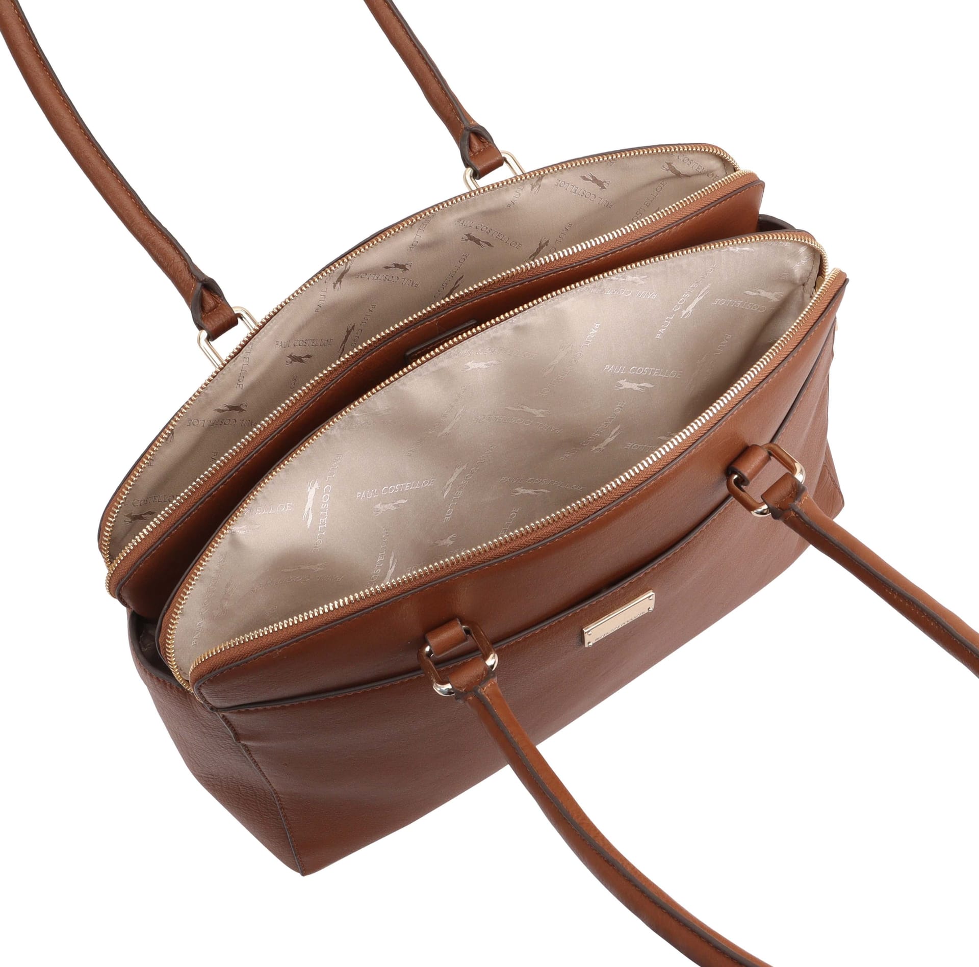 Paul Costelloe Paul Costelloe Women's Marina Leather Shoulder Bag in Brown - 4