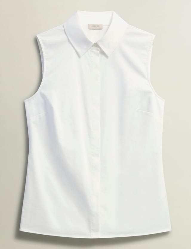 Hobbs London Hobbs London Women's Vic Sleeveless Shirt in White - 2