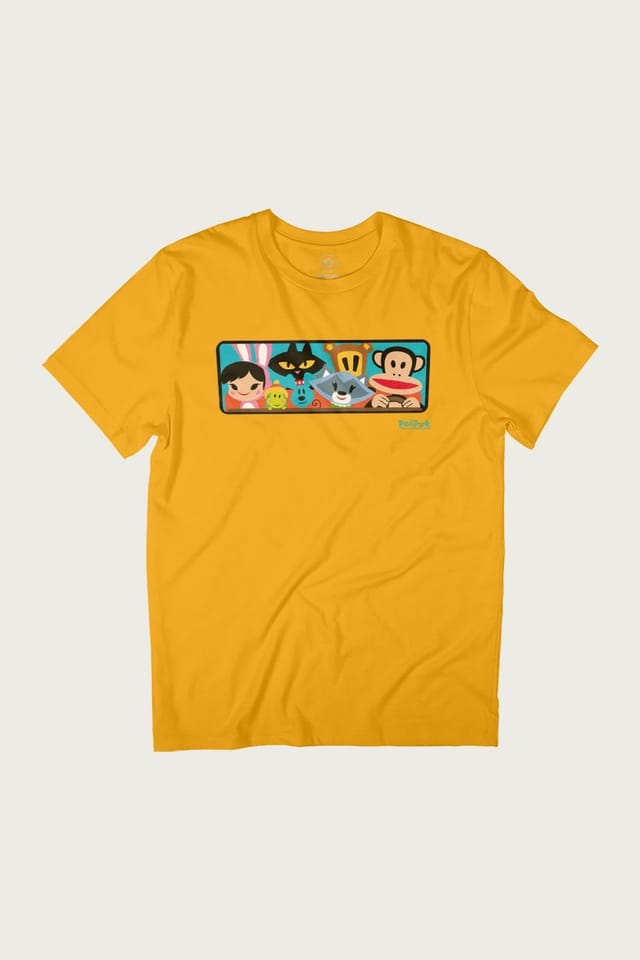 Paul Frank Paul Frank Men's Julius Driving The Gang T-Shirt in Gold - 2