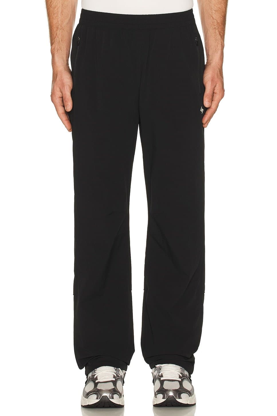 revolve Revolve Jet Black Straight Leg Track Pant
