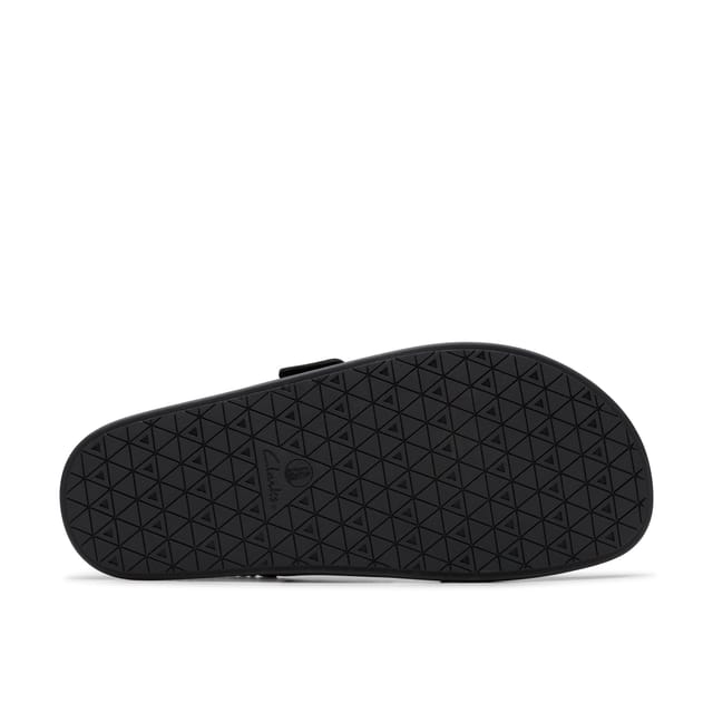 Clarks Clarks Men's Torford Strap Black Leather Flat Sandals - 3