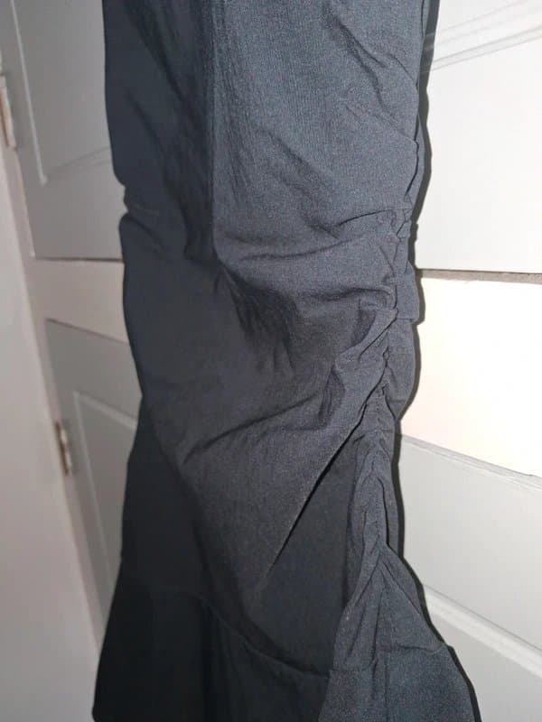 Bershka Bershka Navy Ruched Midi Dress Size S