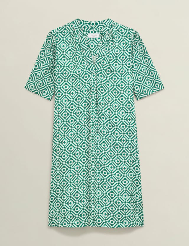 Hobbs London Hobbs London Women's Lucille Geometric Print Dress in Green - 2