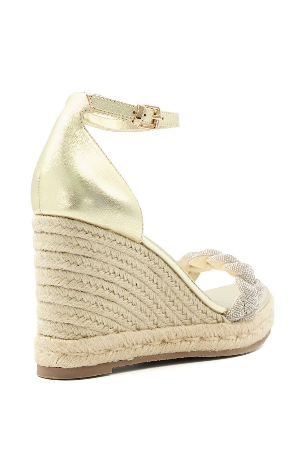 Dune London Dune London Women's 'Kingdom' Leather Wedges in Metallics - 3