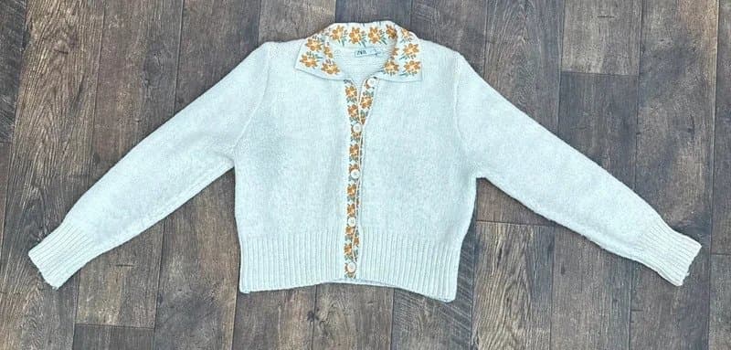 Zara RARE!Rrp£65!Zara Retro Floral Cardigan Jumper Festival Shopping Sightseeing Everyday Statement 14