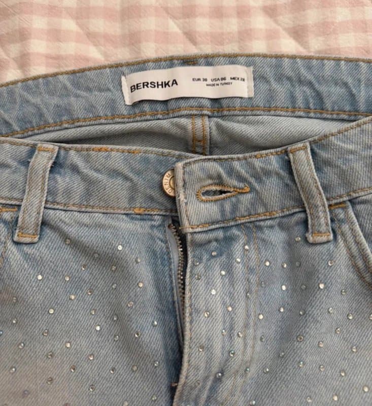 Bershka Bershka embellished denim skirt