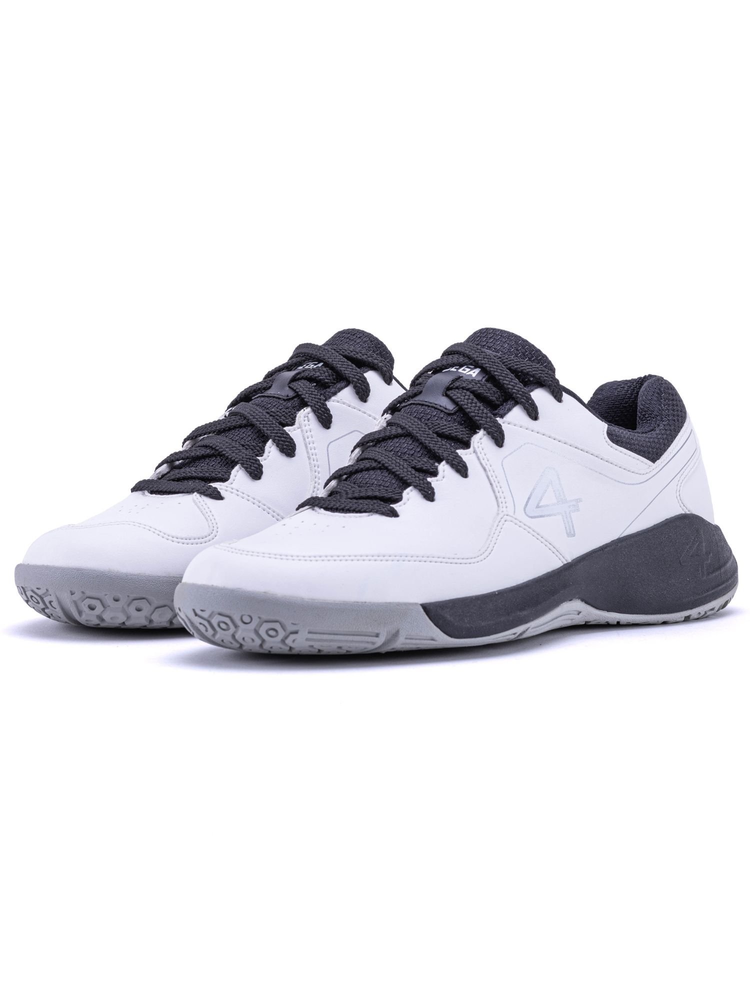 QUIVE QUIVE Men's Hyper Badminton Squash Volleyball Court Shoes in White - 2