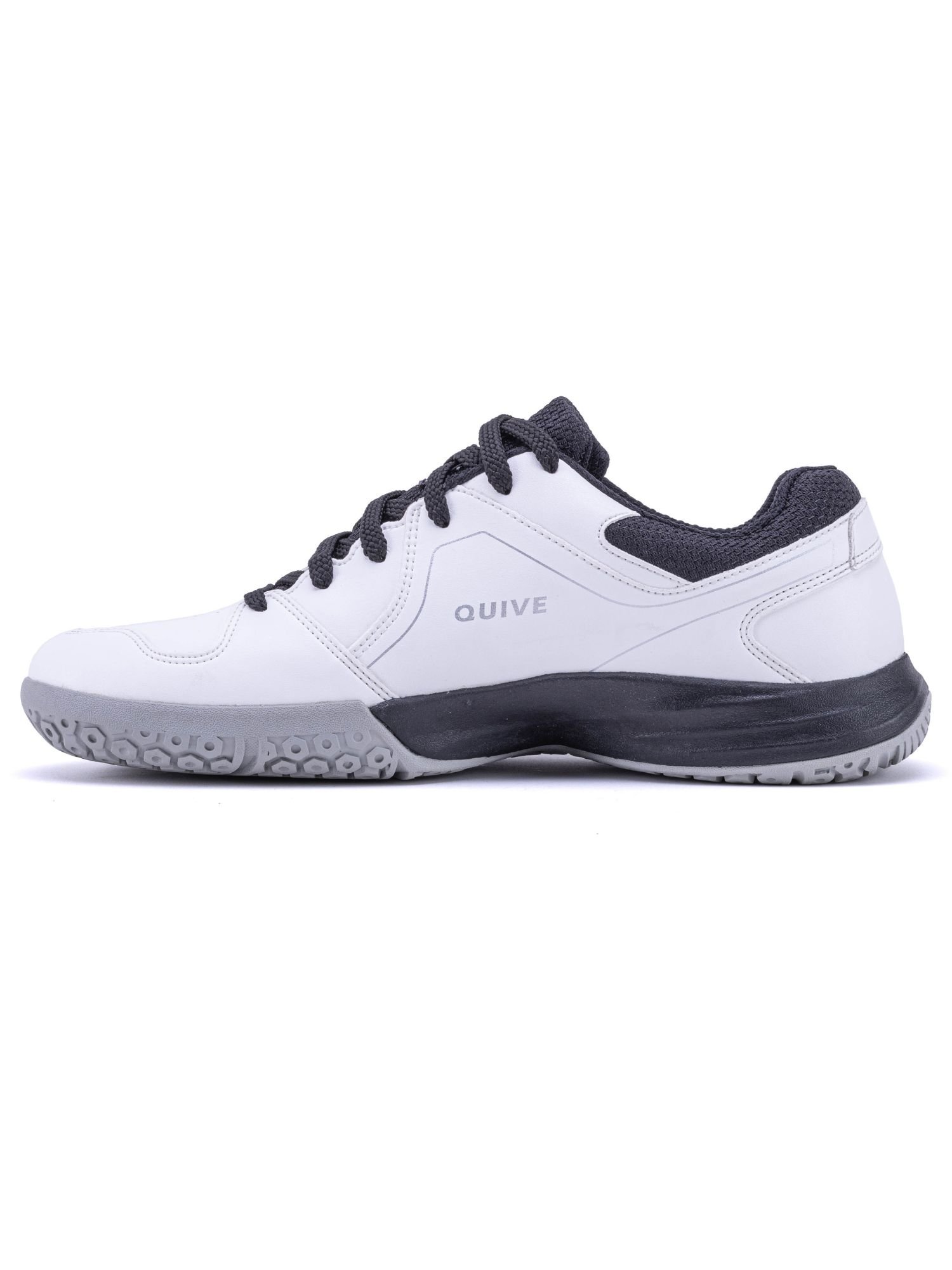 QUIVE QUIVE Men's Hyper Badminton Squash Volleyball Court Shoes in White - 3