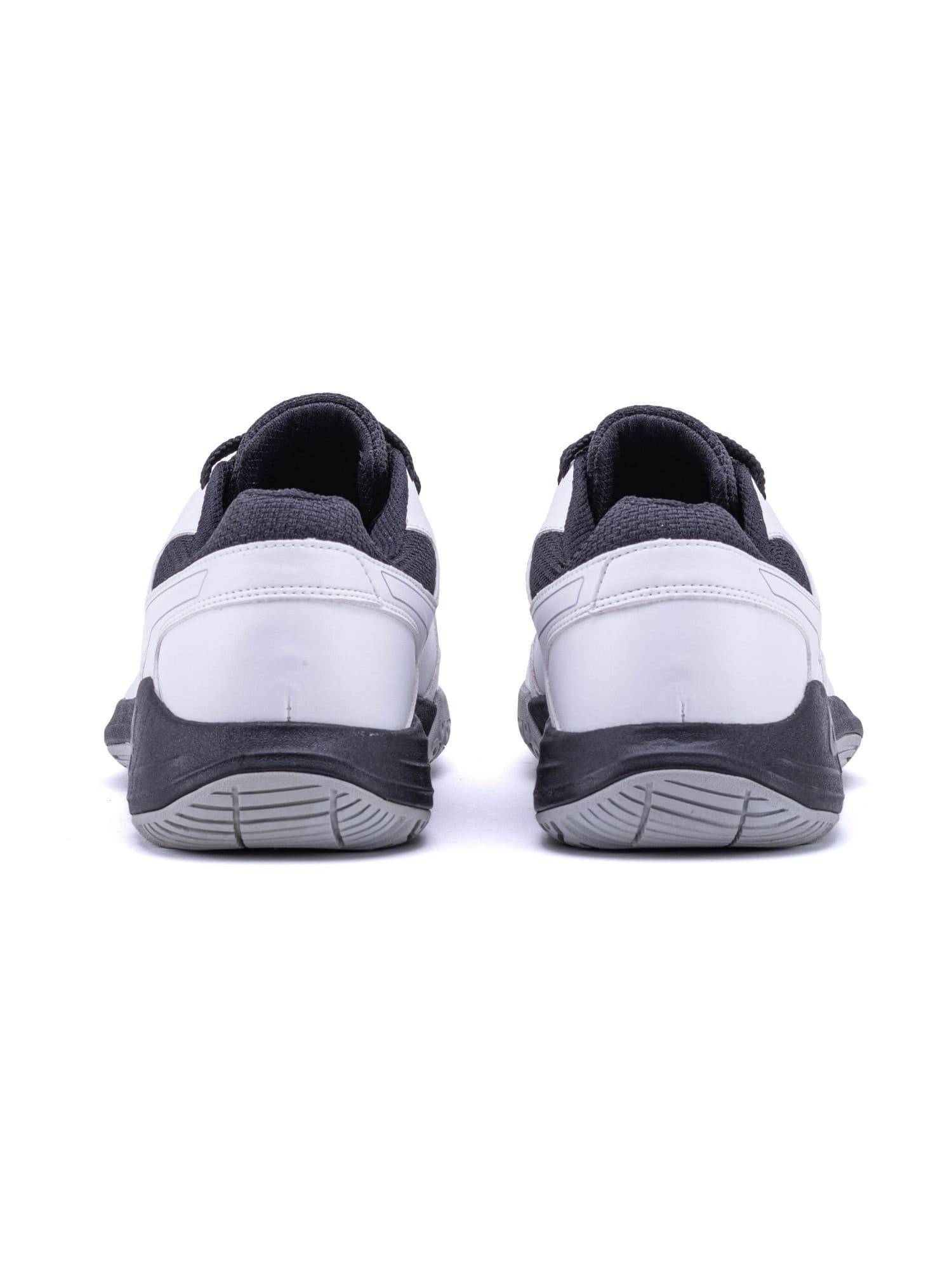 QUIVE QUIVE Men's Hyper Badminton Squash Volleyball Court Shoes in White - 4