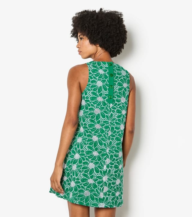 Apricot Women's Green Sunflower Embroidery Mini Shift Dress Apricot New Look - 3