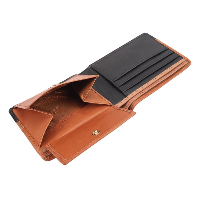 Paul Costelloe Paul Costelloe Men's Terry Leather Wallet in Brown - 3