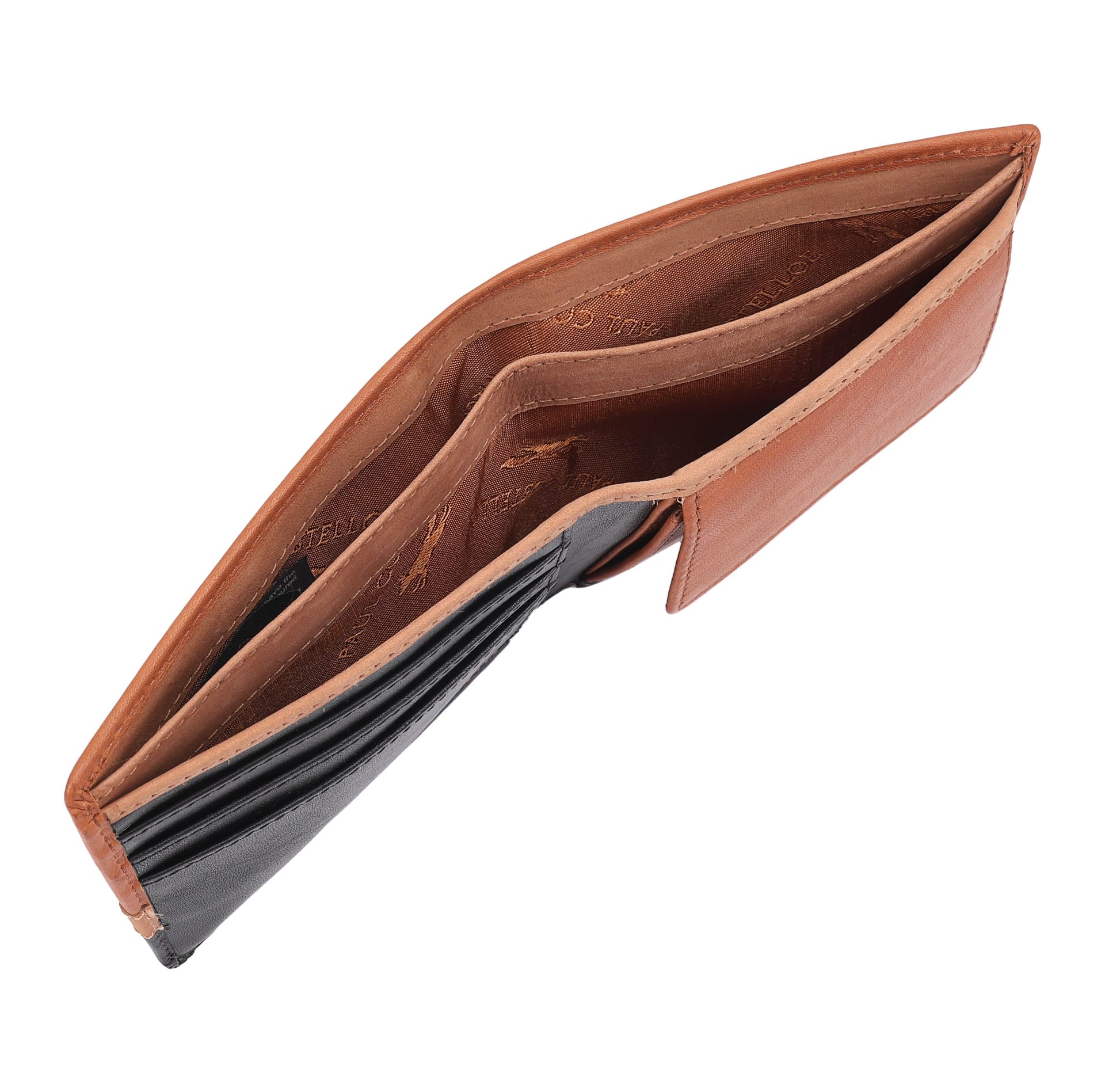 Paul Costelloe Paul Costelloe Men's Terry Leather Wallet in Brown - 4