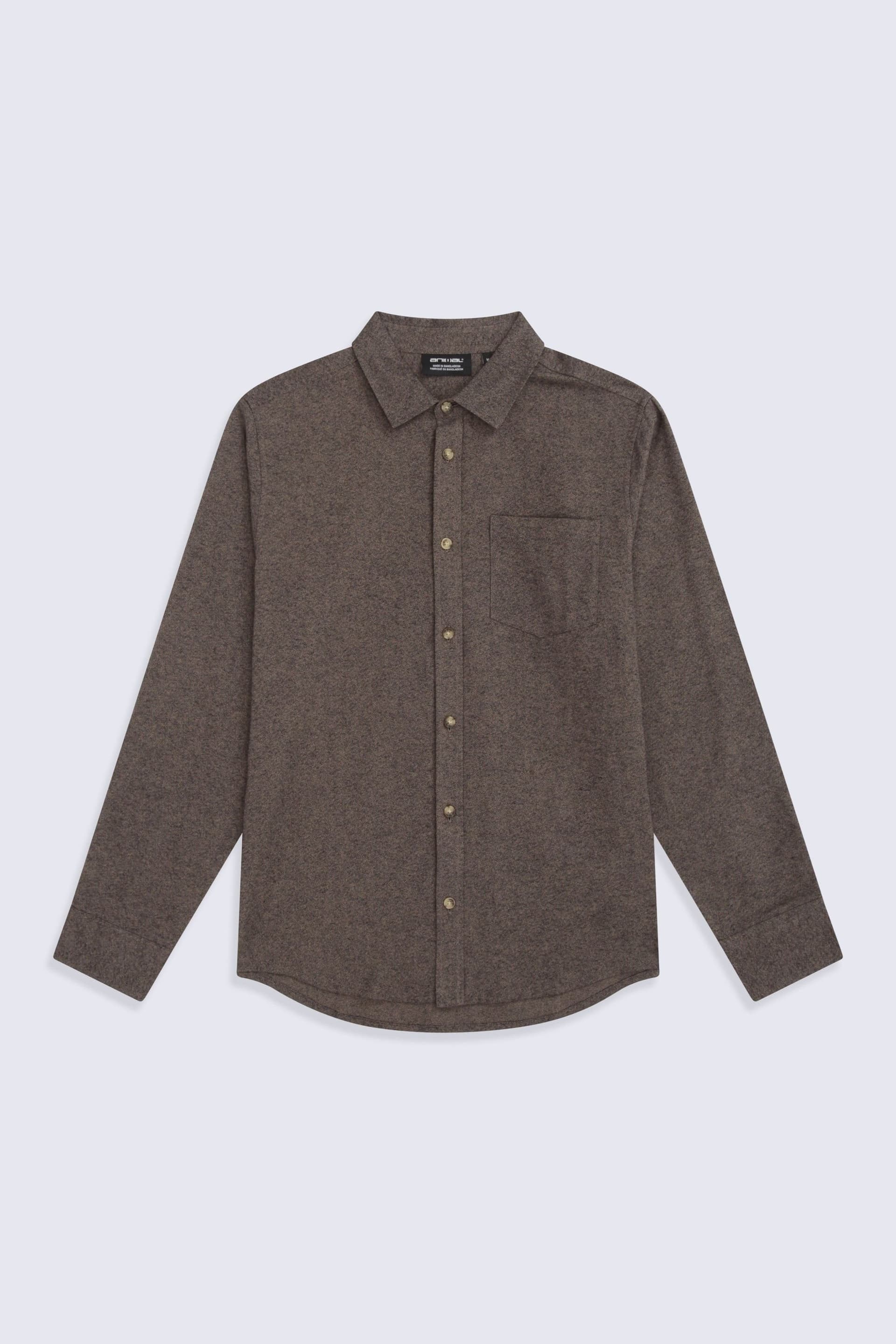 Animal Animal Men's 'Hove' Brushed Cotton Lightweight Chest Pocket Casual Button Shirt in Medium Beige