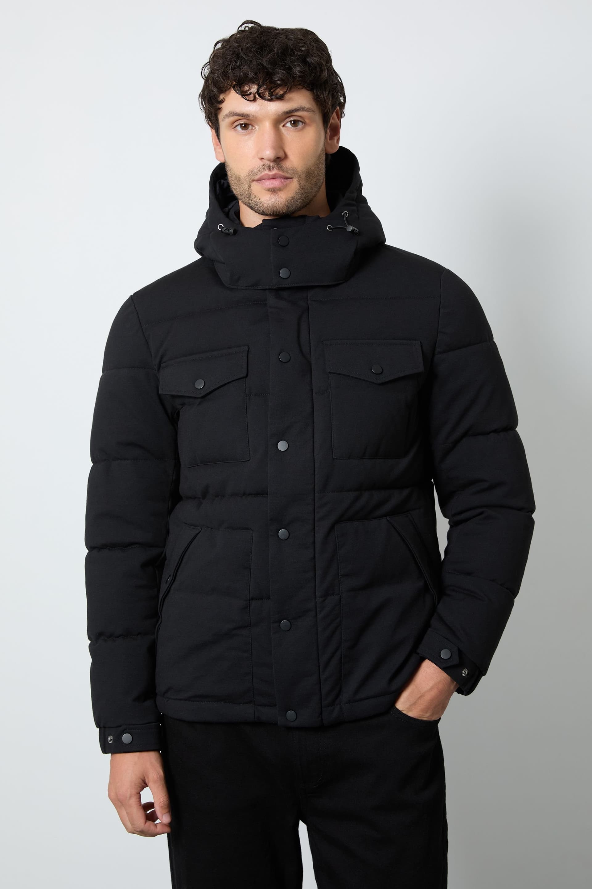 Burton Burton Men's Black Hooded Padded Jacket