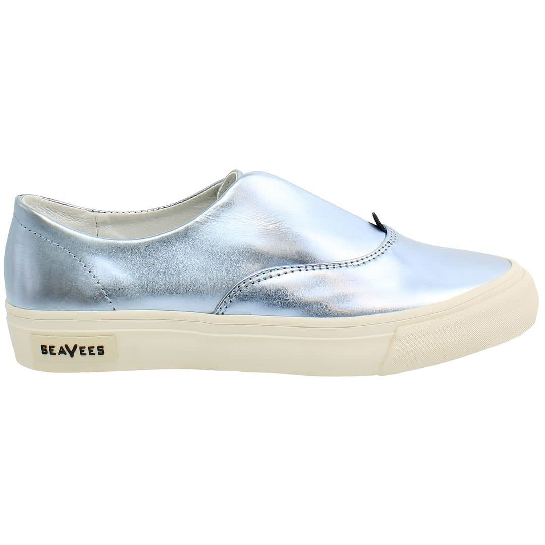 Seavees Seavees Women's Sunset Strip Slip-On Blue Smooth Leather Shoes
