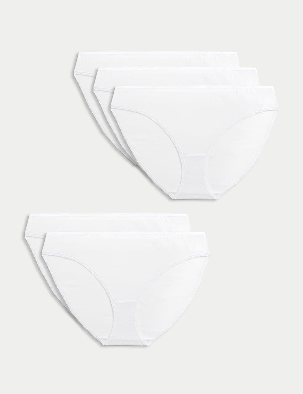Marks & Spencer M&S 5pk Pure Cotton Bikini Knickers White