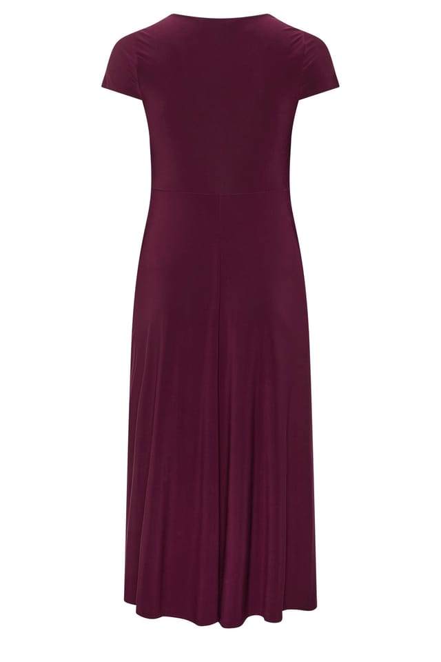 Yours Yours Women's Twist Front Dress in Purple - 3