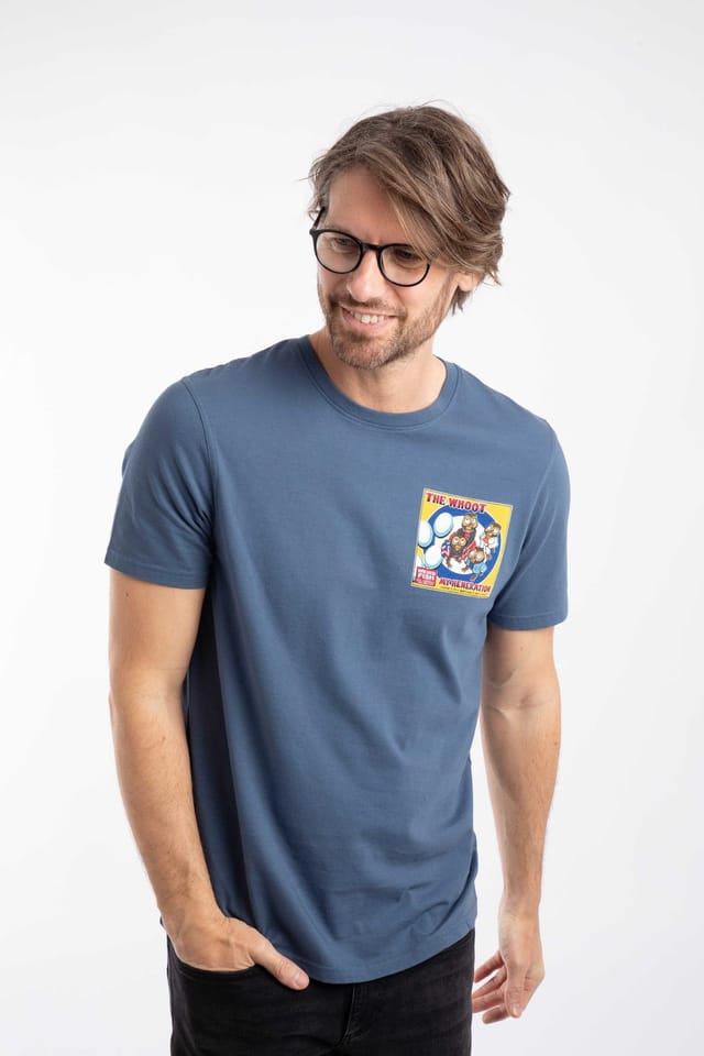 Weird Fish Weird Fish Men's The Whoot Artist T-Shirt in Bright Blue - 3