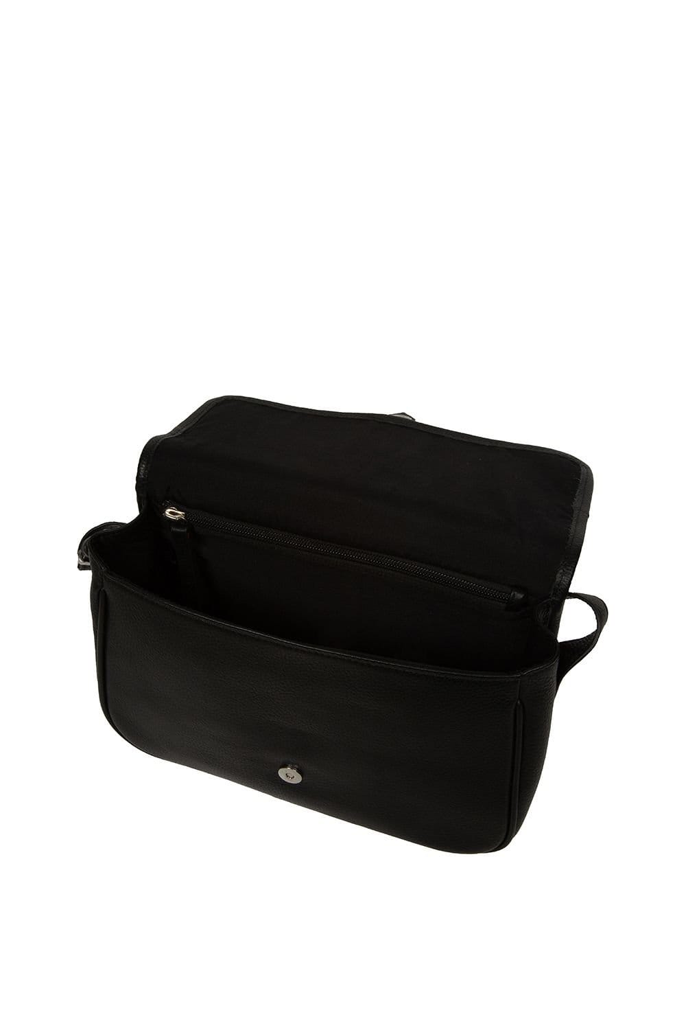 Pure Luxuries London Pure Luxuries London Women's 'Francesca' Leather Cross Body Bag in Black - 4